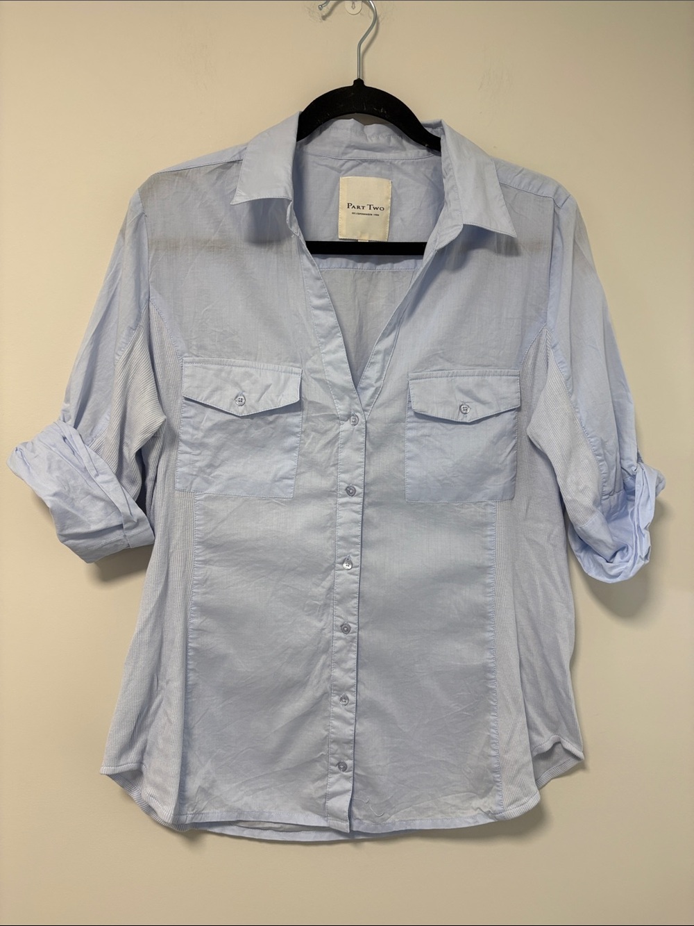Part Two Women's Light Blue Button-Down Shirt